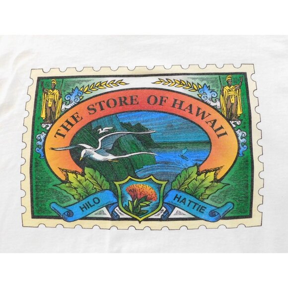 Hilo Hattie Store Tee Kauai XL White Hawaii Graphics Fruit Of The Loom Cotton - Picture 6 of 10